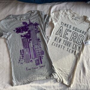 Aeropostale TIMES SQUARE Graphic Tees (Set of 2)